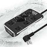 IPX6 Outdoor Power Strip Weatherproof, Waterproof