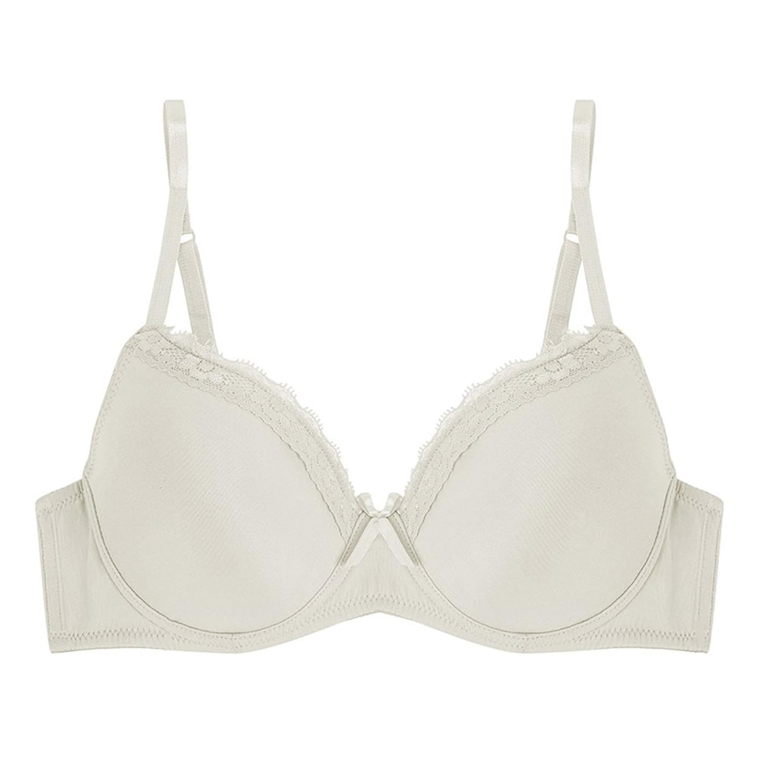 zivame beautiful neckline no show padded bra- ivory