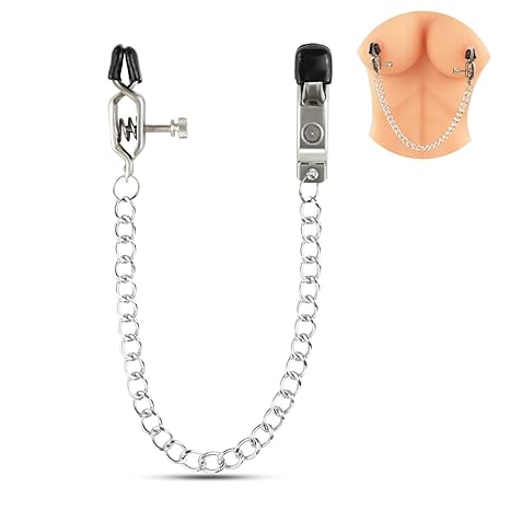 Edelstahl Nippelklemmen, Einstellbar Nipple Clamp, SM Bondage Fesselspiel/Sexspielzeug / Sex-Toy für Frauen, Ehepaar, Bondage