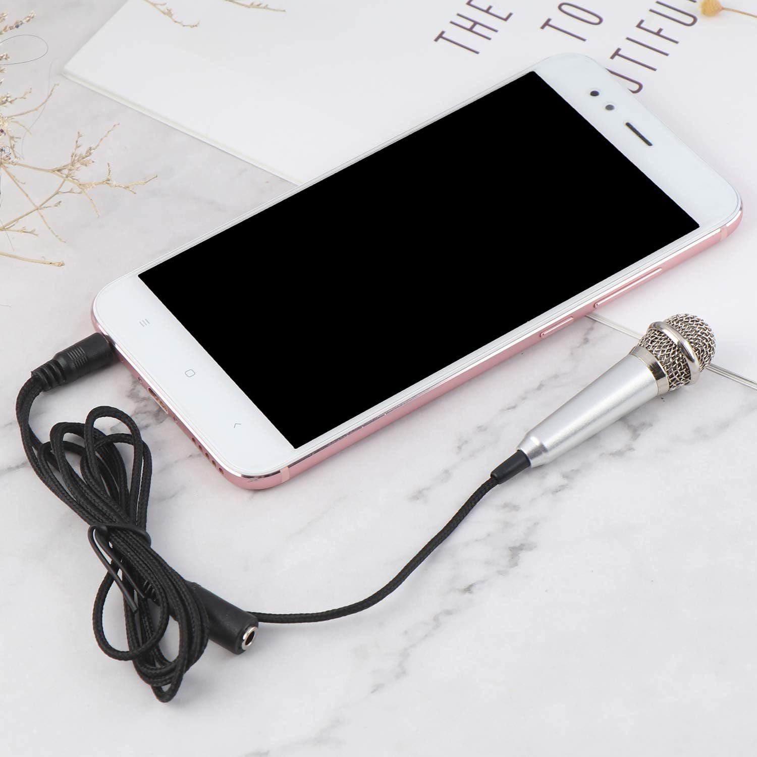 4Pcs Mini Microphone with Omnidirectional Stereo Mic for Voice Recording, Portable Microphone Chatting and Singing on Apple Phone, Android - Image 4