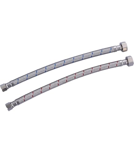 ARCORA Bathroom Kitchen Faucet Hose, Braided Nylon Cupc Supply Lines 3/8" Female Compression Thread × M10 Male Connector (1 Pair - View #4