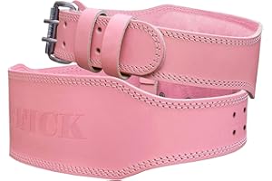 Jaffick Weight Lifting Belt For Ladies Leather Gym Belts Lower Waist Back Support For Women Men Fitness Squat Deadlift Heavy Duty Cross Training Gym Powerlifting Workout