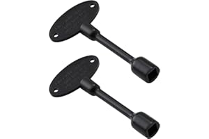 Opzour 2 Packs Universal Gas Valve Key Fit 1/4" and 5/16" Gas Valve Stems, Replacement Gas Key for Gas Fire Pits and Fireplaces Turn Ball Valve, 3-Inch, Black