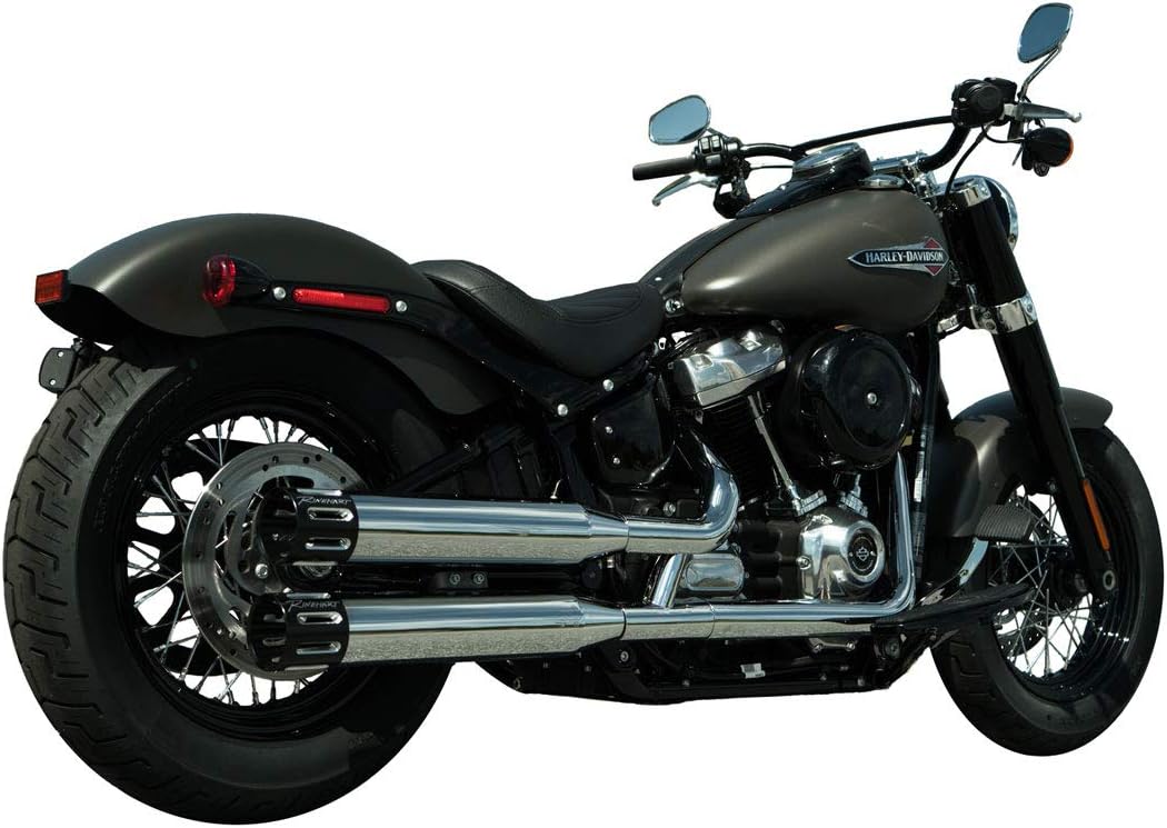 Rinehart Racing 3.5&Prime, Slip On Muffler Chrome with Black Slot End Cap 500-1200-SLOT