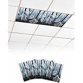 Light Covers for Ceiling Lights Classroom Halloween Ghost Spooky Forest Magnetic Light Filters 4 Pack 4x2 ft Creepy Trees Black Ceiling Light Cover for Classroom Office School Home Drop Lamp Decor