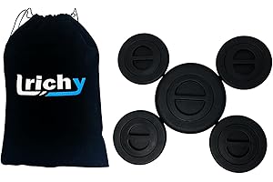 Lrichy Bed Plug Cover Kit with Storage Bag for 2014-2025 Dodge Ram 2500 3500 Pickups Replacement 68225506AA, Puck System Gooseneck Covers for Truck with 5th Wheel/Gooseneck Tow/Trailer Tow Setups