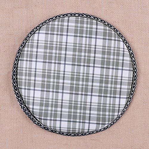 OPHGTJTNGNGMJG High elastic sponge seat cushion,Round cotton hemp chair cushion Breathable small round stool cushion Student non-slip mat Fabric chair-S diameter33cm(13inch)