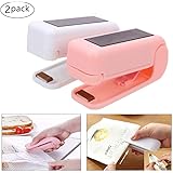Heat Bag Sealer, Mesuyoku Plastic Bag Sealer Mini Heat Sealer Machine for Food Saver Storage Snack Fresh Handheld Portable Resealer (2 PACK)