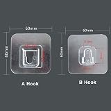 Acehome 16 Pairs Double-Sided Adhesive Wall Hooks Heavy Duty No Drill view 2