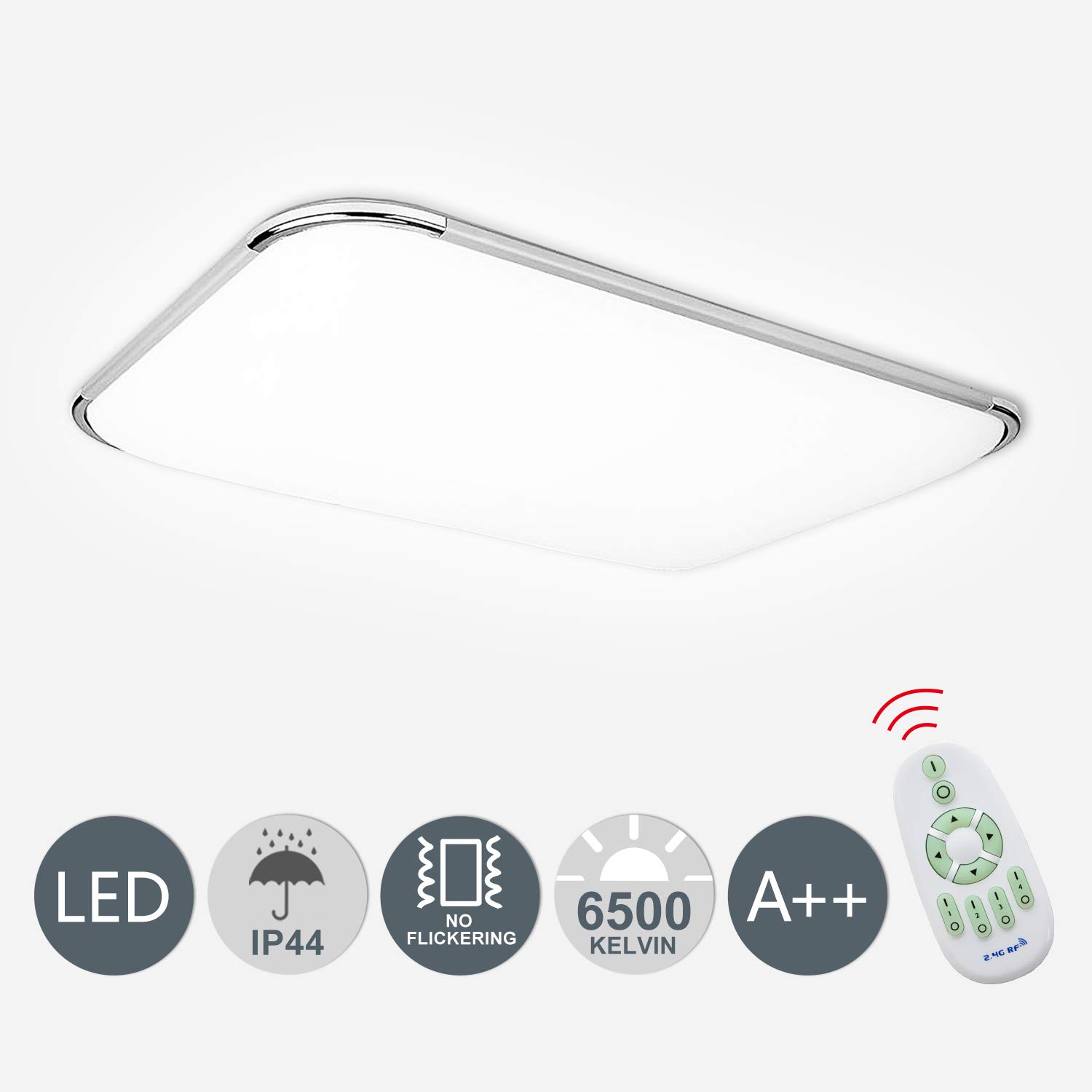 Hengda 48W Deckenlampe LED Deckenleuchte Dimmbar Flimmerfrei lampe für