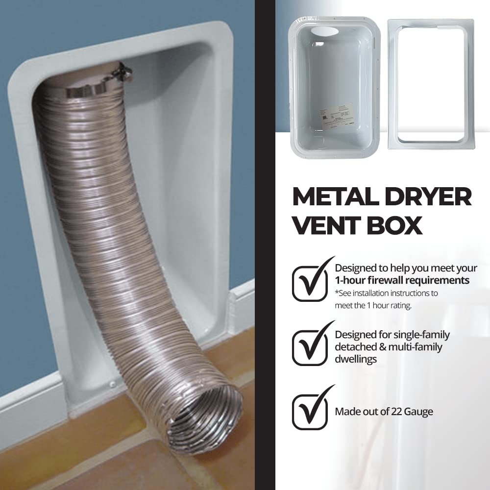 Mua DBX1000M Metal Dryer Vent Box With Snap on Trim Ring Dryer Box