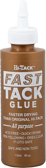 Hi-Tack Fast-Tack Glue 115ml Quick-Dry Adhesive for Crafting & DIY