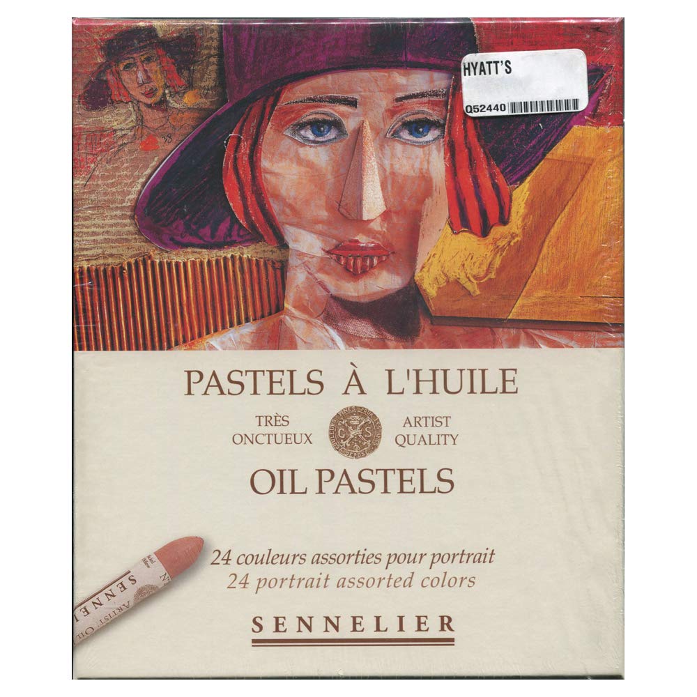 SENNELIER Cardboard Oil Pastel Set, 24 Count (Pack of 1), Portrait