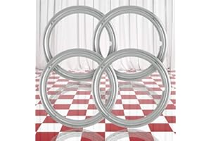BRIGHTER DESIGN Set of 4 18" Chrome 1 1/2' Deep Wheel Trim Rings