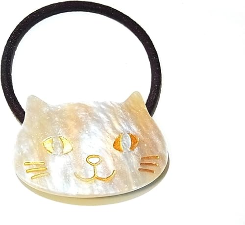 Amazon ルチカ Luccica ニヤリねこ ヘアゴム ホワイト ユルい猫のアクセサリー ネコ キャット アニマル 動物 レディース 髪留め キュート おもしろ カチューシャ ヘアバンド 通販