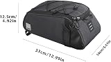 HOMPER Cycle Saddle Rear Rack Pannier Bag 7L Black with Shoulder Strap view 2