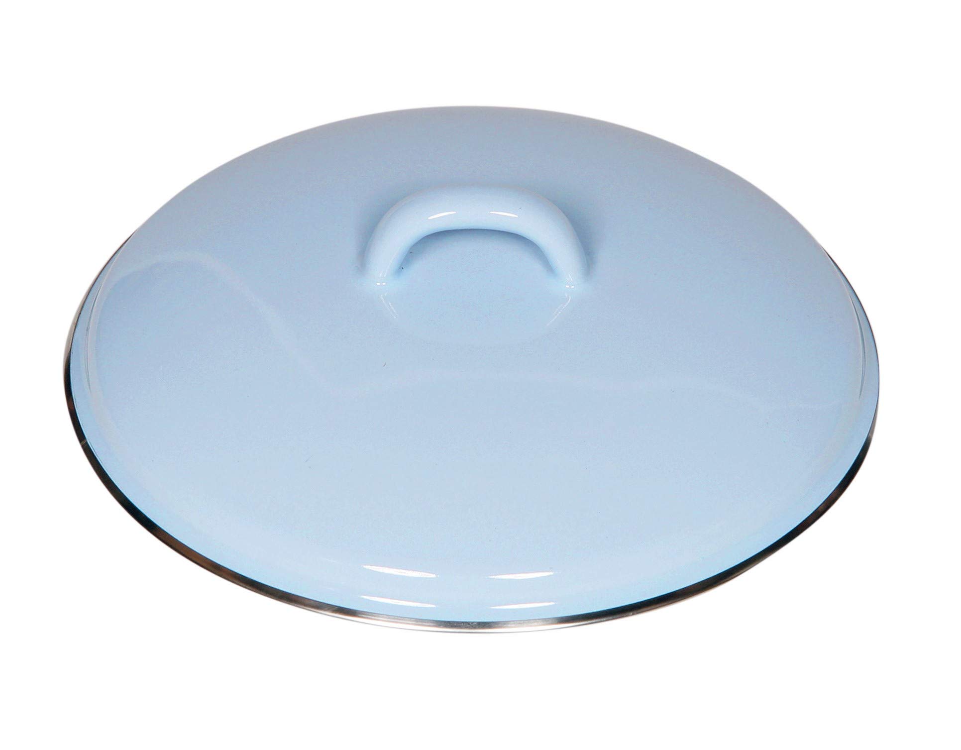 Riess Classic - Household Articles Colour/Pastel Lid with Chrome Rim, Diameter-18 cm Blue