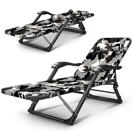Amazon Com Fkbed Camo Metal Folding Beach Pool Camping