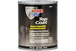 POR-15 Top Coat Paint, Direct to Metal Paint, Long-term Sheen and Color Retention, 16 Fluid Ounces, Silver