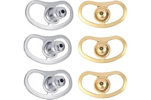 Solid Earring Backs Replacement 6pcs Gold Plated Brass Support Elegant Statement Jewelry Fashion Accessories