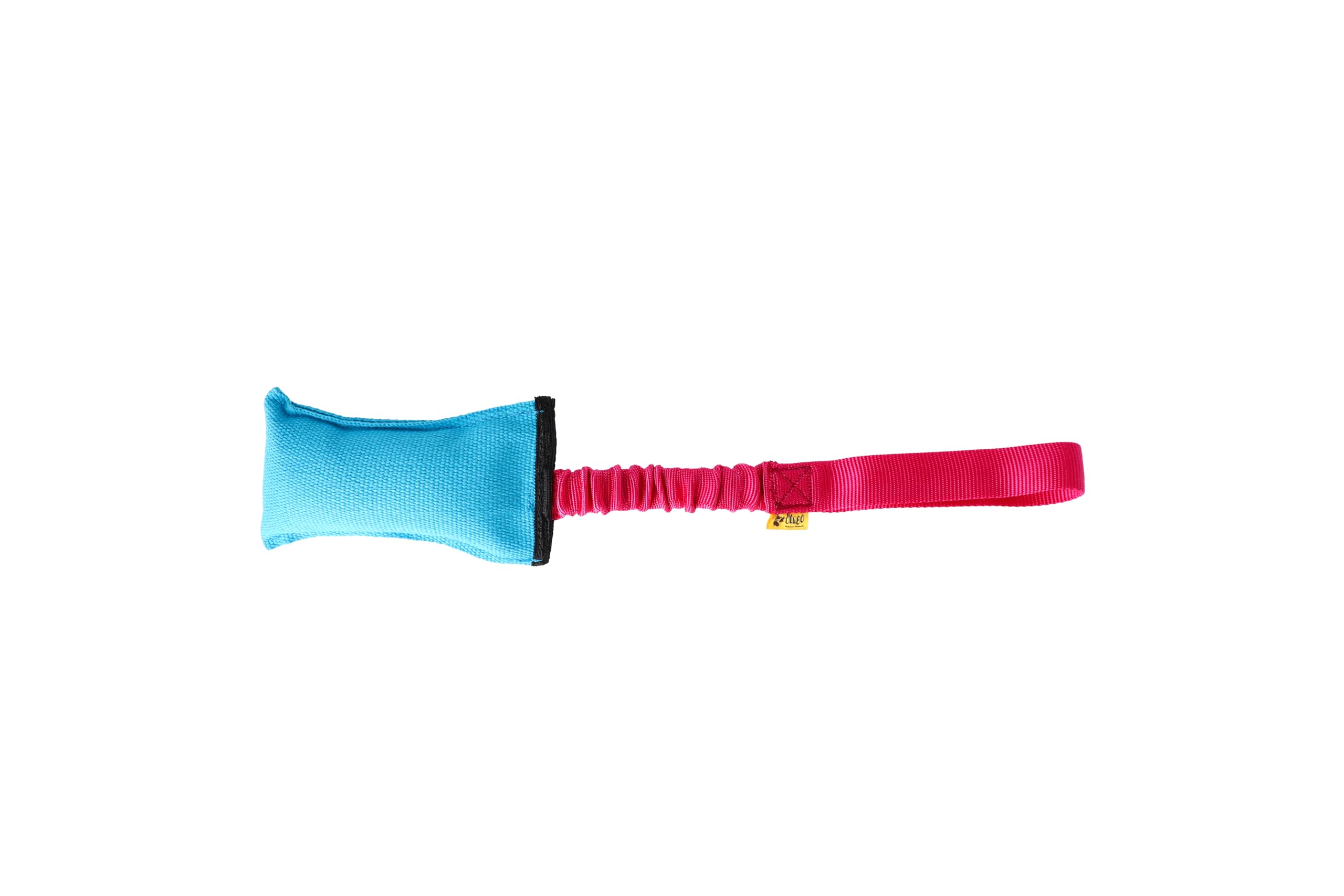 Dingo Bite Tug Agility Bungee Dog Toy Blue with Pink Handle 15592