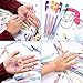 60 Glitter Gel Pens for Adult Coloring Books, Assorted Fine Point Color Pen Including Neon, Metallic, Pastel and Classic. Non-Toxic, Long Lasting Ink, Acid Free, and Smooth Ink Flow.