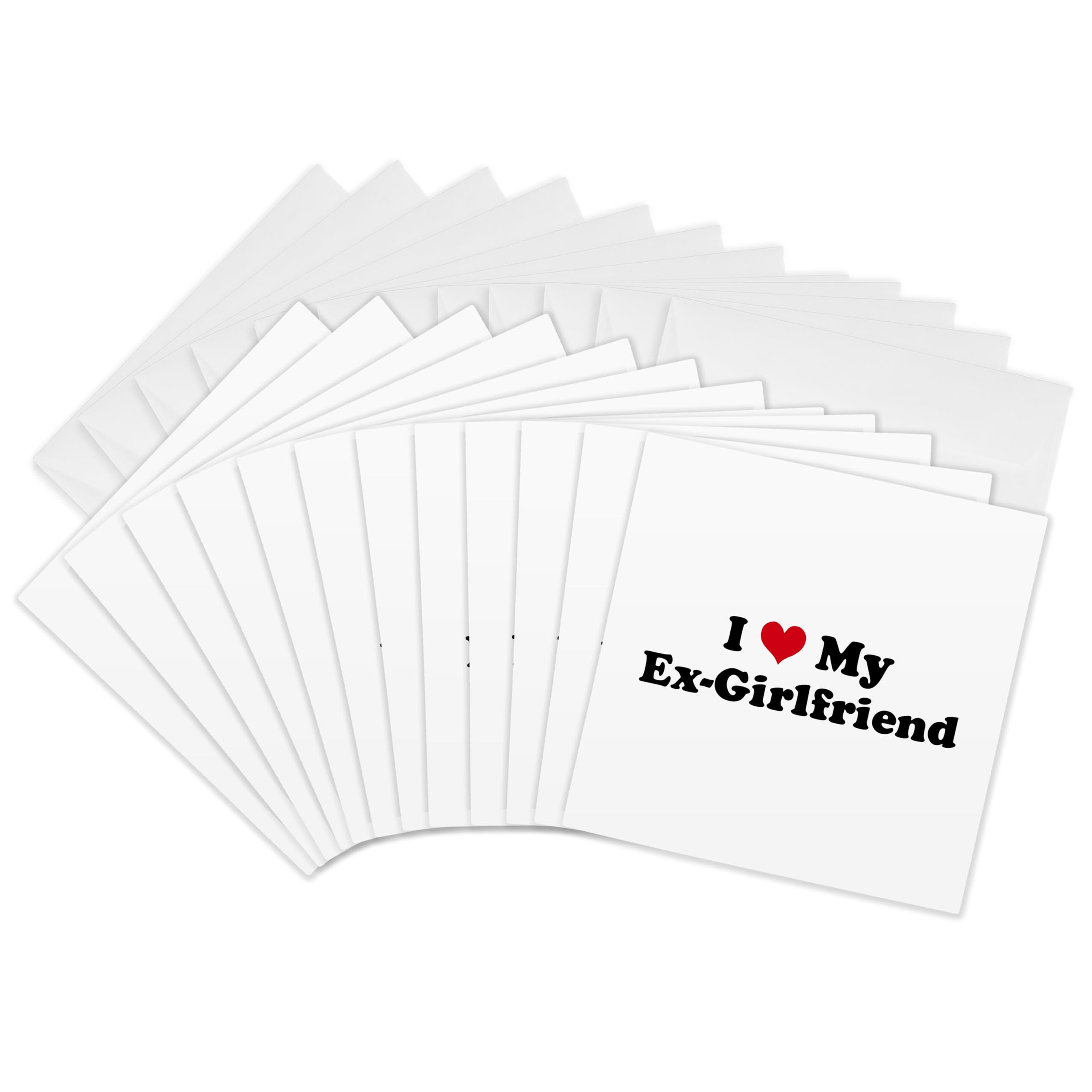 3dRose gc_16596_2 6 x 6-Inch "I Love My Ex Girlfriend" Greeting Card (Pack of 12)