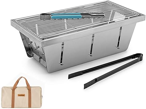 Amazon Naturehike 正規品 バーベキューコンロ 折りたたみ コンパクト キャンプグリル ステンレス製 アウトドア コンロ 木炭クリップ フードクリップ 収納袋付き Tentock バーベキューコンロ 焚火台