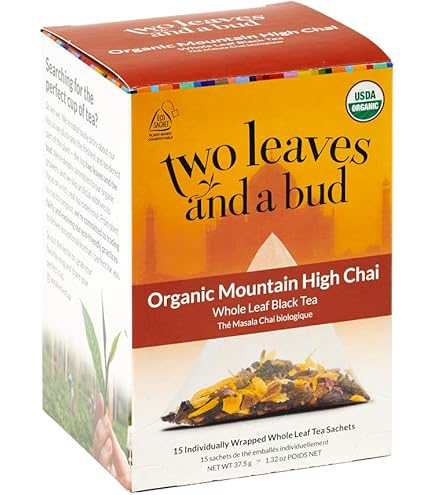 Two Leaves And A Bud Organic Caffeine Free Herbal Tea Bags Two Leaves And A Bud Organic Peppermint Tea | 15 Compostable Sachets | Caffeine Free Herbal Tea Barley Tea