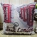 LINKWELL Vintage London Old Red Phone booth Telephone Box Print Linen Cushion Cover 18