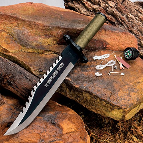 K EXCLUSIVE Amazon Jungle Survival Knife and Sheath - Thumbnail 4