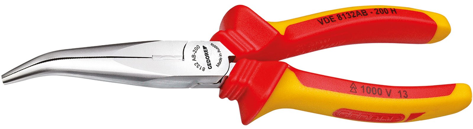 GEDORE 8132 AB-200 H VDE Nose Pliers with Sheath Insulation 200 mm