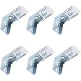 UFURMATE 6Pcs Zebra Shades L Bracket Silver Metal Window Blinds Bracket Clips Light Filtering Roller Shades Mount Hardware Wall-Mounted Blind Headrail Holder (Inside &amp; Outside Mount)