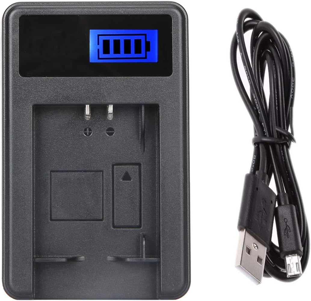 LCD USB Battery Charger for Sony NP-FH30, NP-FH40, NP-FH50, NP-FH60, NP-FH70, NP-FH100 InfoLITHIUM H Series