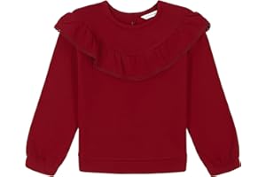 Lucky Brand Girls' Pullover Fleece Crew Neck Sweatshirt, Soft & Comfortable