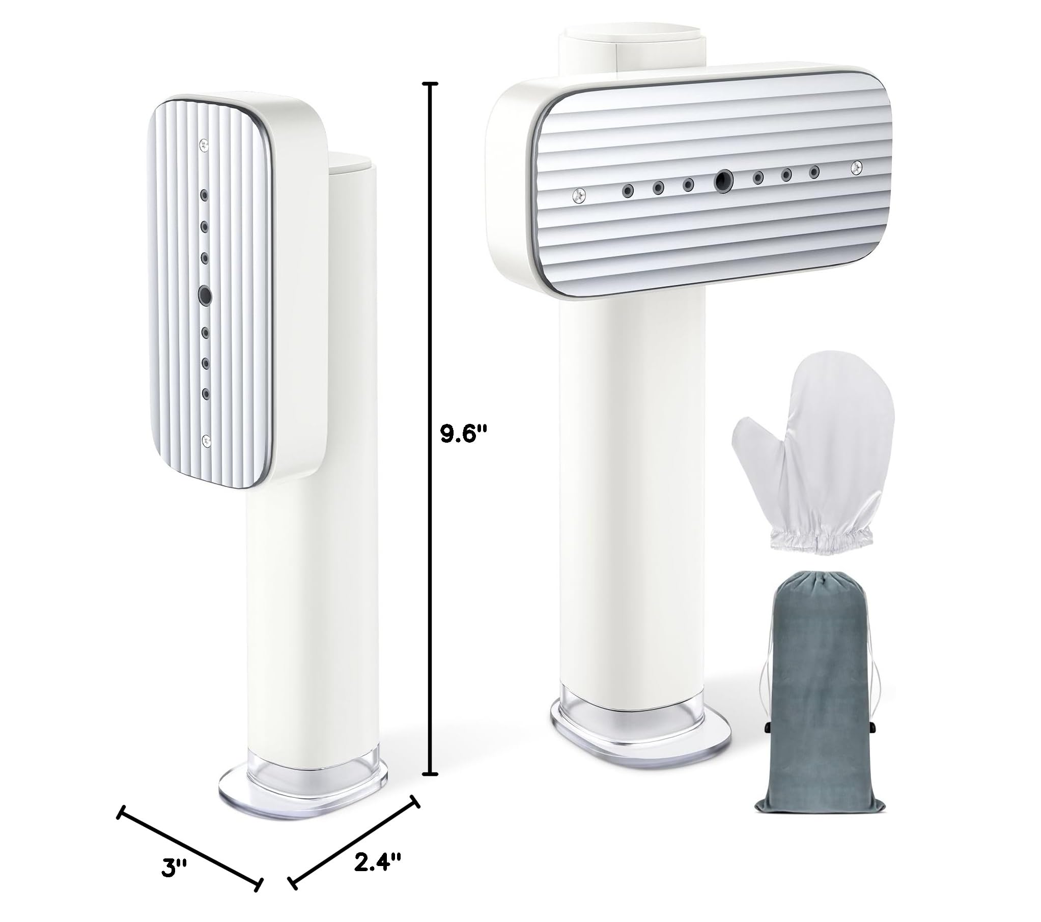 Travel Steamer for Clothes, Portable Garment Steamer & Iron 2 in 1, 10s Heat Up, Large Heat Panel, 15mins Continous Steam,1200W Light Small Handheld Steamer for Home & Travel