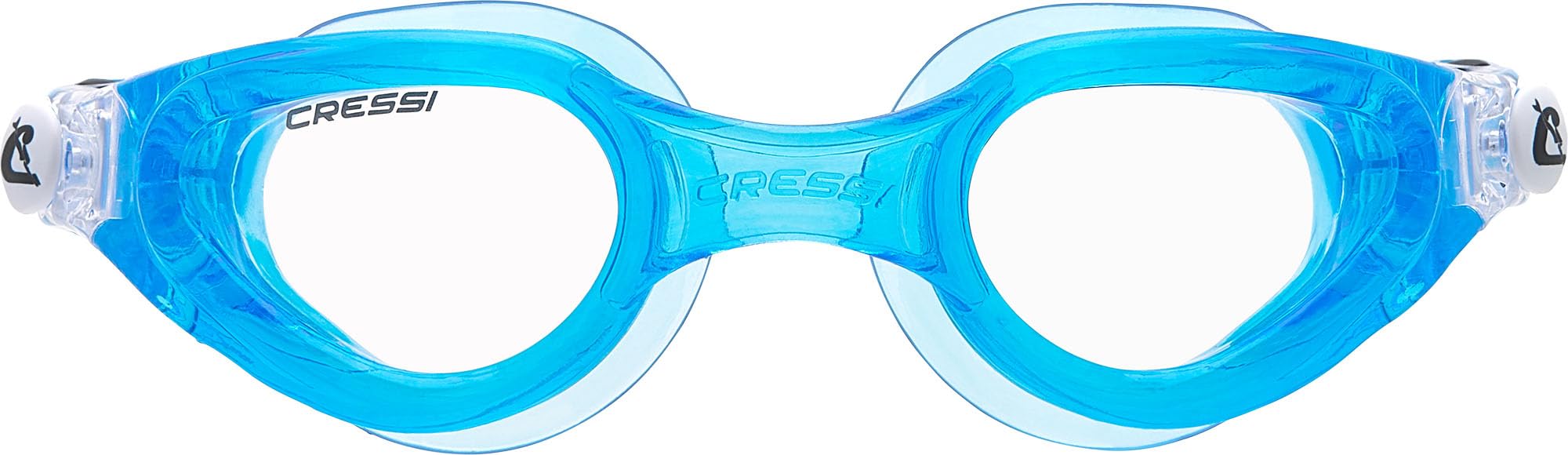 Cressi Right Goggles Blue/Blue - Adult Goggles for Swimming, Pool and Water Sports, Anti Fog 100% Anti UV, Blue/Blue, One Size