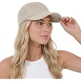 C.C Sequin Baseball Cap Sparkly Glitter Hat for Women, Adjustable Back, Lightweight, Fashion Glitter Cap