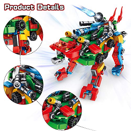 VATOS STEM Building Toys - 630 PCS Alphabets Beast Creative Building Bricks | 27-in-1 Learning Educational Construction Toys for Boys Girls Age 6 7 8 9 10 11 12 Years Old -Gift