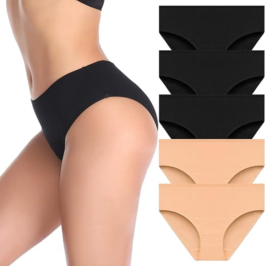 Rochvie Women S Cotton Underwear Breathable Panties Comfortable