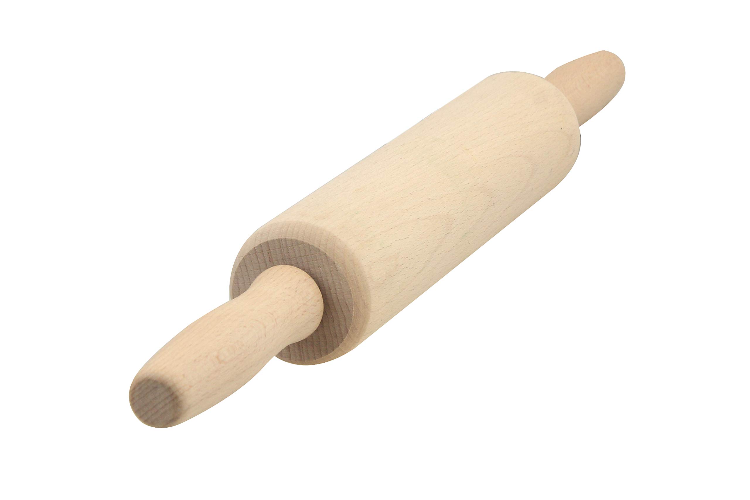 apollo THE HOUSEWARES BRAND 8936 Housewares 43 x 6 cm Beechwood Revolving Rolling Pin, Natural Wood