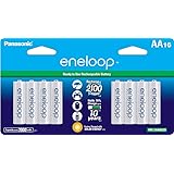 Panasonic BK-3MCCA16BA Eneloop AA 2100 Cycle Ni-MH Pre-Charged Rechargeable Batteries, 16 Pack