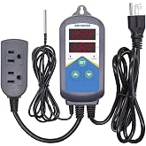 Inkbird ITC-306T Pre-Wired Electronic Heating Thermostat Temperature Controller and 24 Hours Digital Day &amp; Night Cycle Timer Controller for Seed Germination Reptiles Hatching