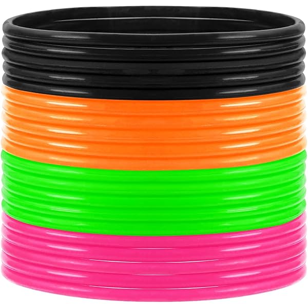 Cinture Neon Anni '80 - Pack Da 3, Fosforescenti E Super Colorate, Per Feste E Costumi - Foto 9