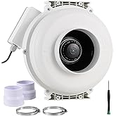 Radon Fan 260CFM Radon Mitigation System 4" Electric Inline Duct Fan Waterproof Radon Mitigation Fan for Outdoor Use Weather 