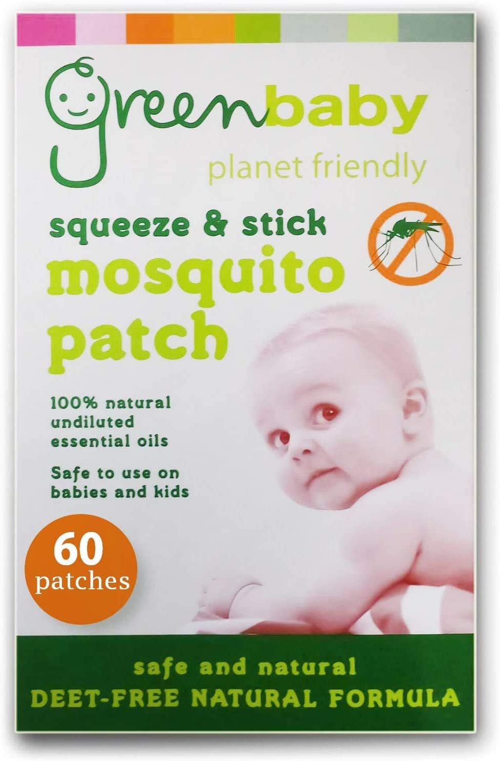 VIE Greenbaby Mosquito & Insect Protection Patches (60 Patches), No, 60 count (Pack of 1)