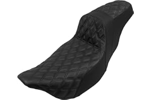 HDBUBALUS Two Up Motorcycle Seat Front Rear Driver Passenger Seat Fit For Harley Touring 2009-2023 Black