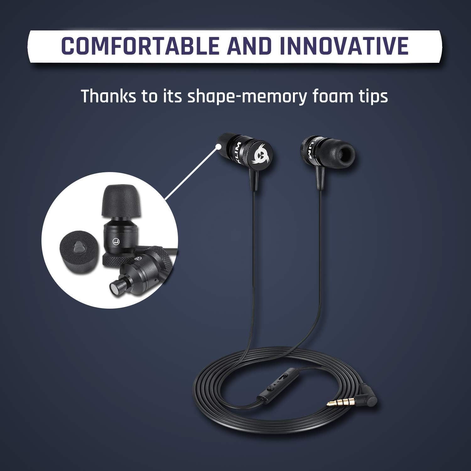 KLIM Fusion, In Ear Headphones with Mic, Excellent Audio Quality, Long-lasting Ear Buds, 5 years Assurance - Image 5