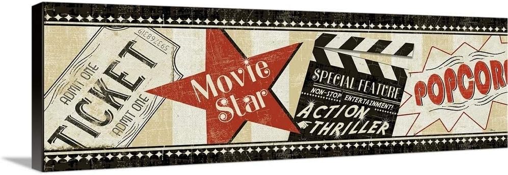 Movie Night Canvas Wall Art Print, 36