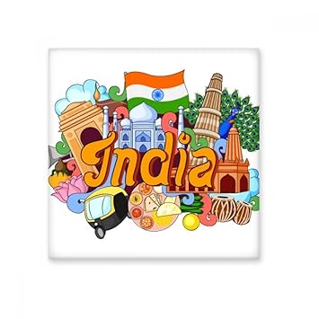 Taj Mahal Qutb Minar India De Pavo Real Diseno De Graffiti